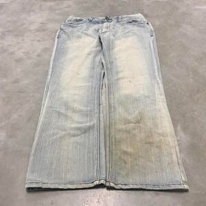 Vintage 90s y2k low rise wide leg light wash denim jeans Size 38